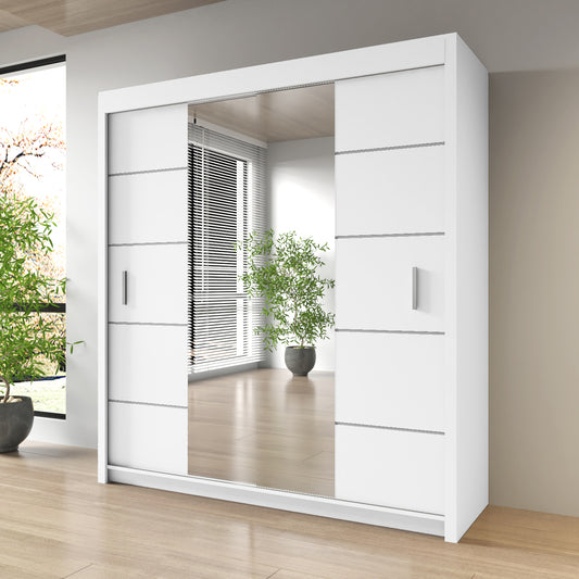 Oslo Mirror Bedroom Sliding Wardrobe