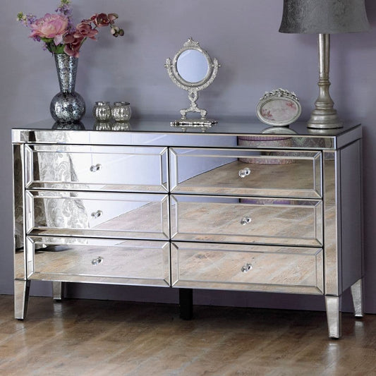 Valencia Mirrored 6 Drawer Chest